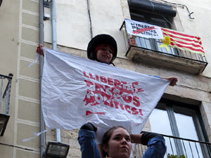 Concentraci&oacute; a la pla&ccedil;a del Vi per la independ&egrave;ncia i la llibertat dels presos pol&iacute;tics