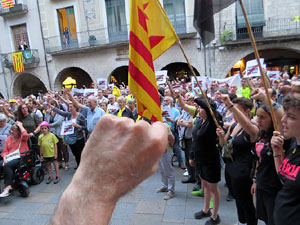 Concentraci&oacute; a la pla&ccedil;a del Vi per la independ&egrave;ncia i la llibertat dels presos pol&iacute;tics