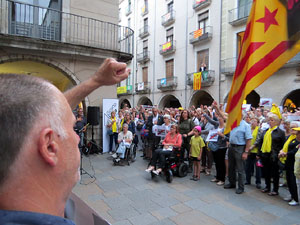 Concentraci&oacute; a la pla&ccedil;a del Vi per la independ&egrave;ncia i la llibertat dels presos pol&iacute;tics