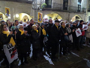 Concentraci&oacute; a la pla&ccedil;a del Vi per la independ&egrave;ncia i la llibertat dels presos pol&iacute;tics
