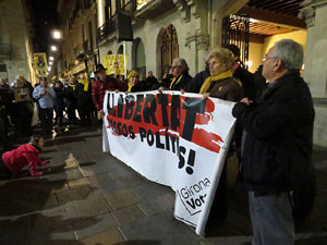 Concentraci&oacute; a la pla&ccedil;a del Vi per la independ&egrave;ncia i la llibertat dels presos pol&iacute;tics