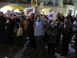 Concentraci&oacute; a la pla&ccedil;a del Vi per la independ&egrave;ncia i la llibertat dels presos pol&iacute;tics