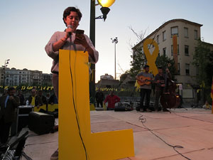 Concentraci&oacute; a la pla&ccedil;a de Santa Susanna del Mercadal