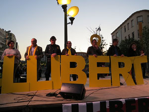 Concentraci&oacute; a la pla&ccedil;a de Santa Susanna del Mercadal