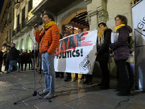 Concentraci&oacute; a la pla&ccedil;a del Vi per la independ&egrave;ncia i la llibertat dels presos pol&iacute;tics