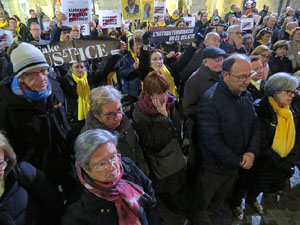 Concentraci&oacute; a la pla&ccedil;a del Vi per la independ&egrave;ncia i la llibertat dels presos pol&iacute;tics