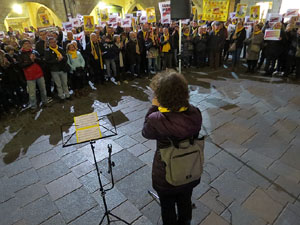 Concentraci&oacute; a la pla&ccedil;a del Vi per la independ&egrave;ncia i la llibertat dels presos pol&iacute;tics