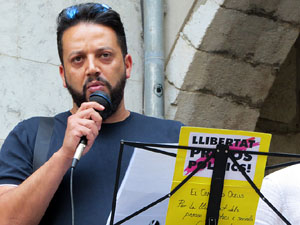 Concentraci&oacute; a la pla&ccedil;a del Vi per la llibertat dels presos pol&iacute;tics