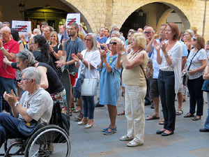 Concentraci&oacute; a la pla&ccedil;a del Vi per la llibertat dels presos pol&iacute;tics