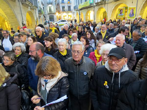 Concentraci&oacute; a la pla&ccedil;a del Vi per la independ&egrave;ncia i la llibertat dels presos pol&iacute;tics