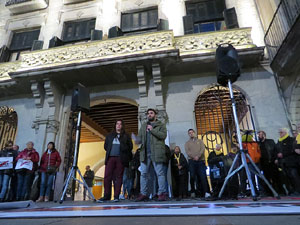 Concentraci&oacute; a la pla&ccedil;a del Vi per la independ&egrave;ncia i la llibertat dels presos pol&iacute;tics