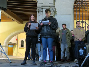 Concentraci&oacute; a la pla&ccedil;a del Vi per la independ&egrave;ncia i la llibertat dels presos pol&iacute;tics