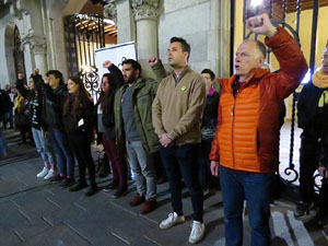 Concentraci&oacute; a la pla&ccedil;a del Vi per la independ&egrave;ncia i la llibertat dels presos pol&iacute;tics