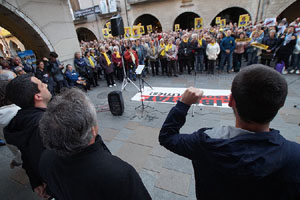 Concentraci&oacute; a la pla&ccedil;a del Vi per la independ&egrave;ncia i la llibertat dels presos pol&iacute;tics