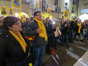 Concentraci&oacute; a la pla&ccedil;a del Vi per la independ&egrave;ncia i la llibertat dels presos pol&iacute;tics