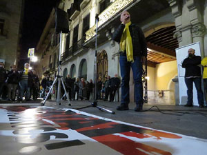 Concentraci&oacute; a la pla&ccedil;a del Vi per la independ&egrave;ncia i la llibertat dels presos pol&iacute;tics