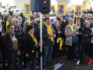 Concentraci&oacute; a la pla&ccedil;a del Vi per la independ&egrave;ncia i la llibertat dels presos pol&iacute;tics