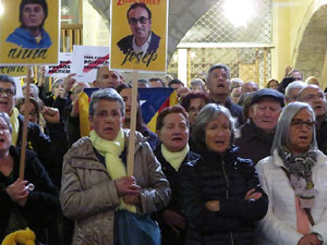 Concentraci&oacute; a la pla&ccedil;a del Vi per la independ&egrave;ncia i la llibertat dels presos pol&iacute;tics