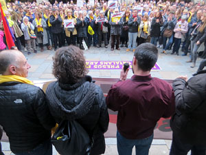 Concentraci&oacute; a la pla&ccedil;a del Vi per la independ&egrave;ncia i la llibertat dels presos pol&iacute;tics