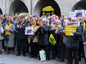 Concentraci&oacute; a la pla&ccedil;a del Vi per la independ&egrave;ncia i la llibertat dels presos pol&iacute;tics