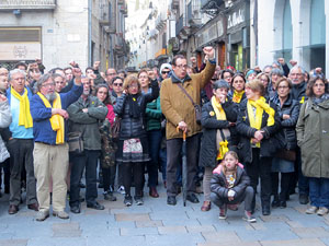 Concentraci&oacute; a la pla&ccedil;a del Vi per la independ&egrave;ncia i la llibertat dels presos pol&iacute;tics