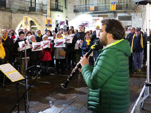 Concentraci&oacute; a la pla&ccedil;a del Vi per la llibertat dels presos pol&iacute;tics