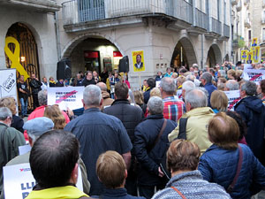 Concentraci&oacute; a la pla&ccedil;a del Vi per la independ&egrave;ncia i la llibertat dels presos pol&iacute;tics