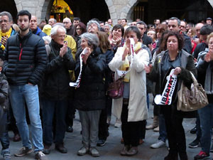 Concentraci&oacute; a la pla&ccedil;a del Vi per la independ&egrave;ncia i la llibertat dels presos pol&iacute;tics