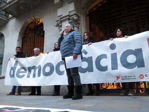 Concentraci&oacute; a la pla&ccedil;a del Vi per la independ&egrave;ncia i la llibertat dels presos pol&iacute;tics