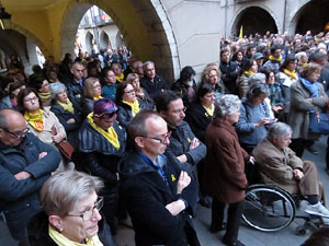 Concentraci&oacute; a la pla&ccedil;a del Vi per la independ&egrave;ncia i la llibertat dels presos pol&iacute;tics