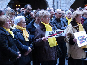 Concentraci&oacute; a la pla&ccedil;a del Vi per la independ&egrave;ncia i la llibertat dels presos pol&iacute;tics