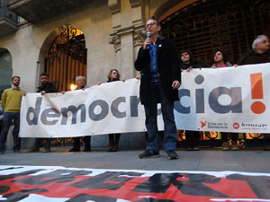 Concentraci&oacute; a la pla&ccedil;a del Vi per la independ&egrave;ncia i la llibertat dels presos pol&iacute;tics