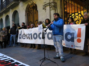 Concentraci&oacute; a la pla&ccedil;a del Vi per la independ&egrave;ncia i la llibertat dels presos pol&iacute;tics