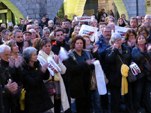 Concentraci&oacute; a la pla&ccedil;a del Vi per la independ&egrave;ncia i la llibertat dels presos pol&iacute;tics