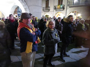 Concentraci&oacute; per la llibertat dels presos pol&iacute;tics a la pla&ccedil;a del Vi
