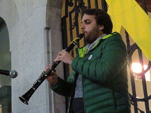 Concentraci&oacute; per la llibertat dels presos pol&iacute;tics a la pla&ccedil;a del Vi