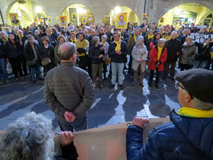 Concentraci&oacute; a la pla&ccedil;a del Vi per la independ&egrave;ncia i la llibertat dels presos pol&iacute;tics