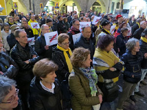 Concentraci&oacute; a la pla&ccedil;a del Vi per la independ&egrave;ncia i la llibertat dels presos pol&iacute;tics