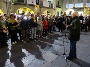 Concentraci&oacute; a la pla&ccedil;a del Vi per la independ&egrave;ncia i la llibertat dels presos pol&iacute;tics