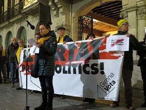 Concentraci&oacute; a la pla&ccedil;a del Vi per la independ&egrave;ncia i la llibertat dels presos pol&iacute;tics