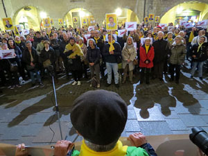Concentraci&oacute; a la pla&ccedil;a del Vi per la independ&egrave;ncia i la llibertat dels presos pol&iacute;tics