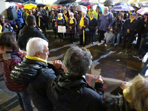 Concentraci&oacute; a la pla&ccedil;a del Vi per la independ&egrave;ncia i la llibertat dels presos pol&iacute;tics