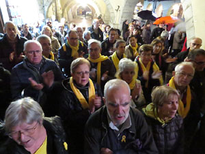 Concentraci&oacute; a la pla&ccedil;a del Vi per la independ&egrave;ncia i la llibertat dels presos pol&iacute;tics