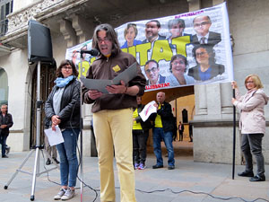Concentraci&oacute; a la pla&ccedil;a del Vi per la independ&egrave;ncia i la llibertat dels presos pol&iacute;tics