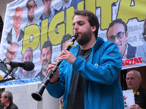 Concentraci&oacute; a la pla&ccedil;a del Vi per la independ&egrave;ncia i la llibertat dels presos pol&iacute;tics