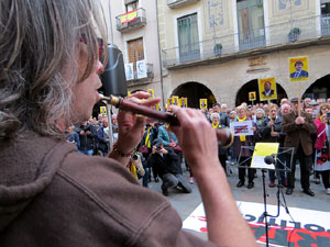 Concentraci&oacute; a la pla&ccedil;a del Vi per la independ&egrave;ncia i la llibertat dels presos pol&iacute;tics