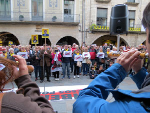 Concentraci&oacute; a la pla&ccedil;a del Vi per la independ&egrave;ncia i la llibertat dels presos pol&iacute;tics
