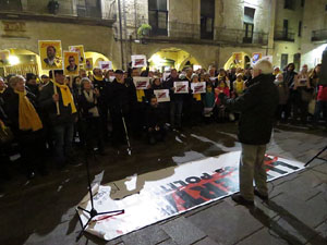 Concentraci&oacute; a la pla&ccedil;a del Vi per la independ&egrave;ncia i la llibertat dels presos pol&iacute;tics