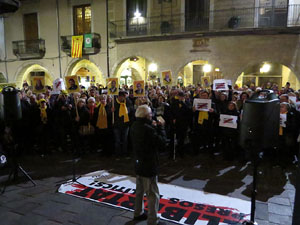 Concentraci&oacute; a la pla&ccedil;a del Vi per la independ&egrave;ncia i la llibertat dels presos pol&iacute;tics