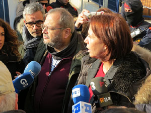 Concentraci&oacute; per la detenci&oacute; del alcaldes de Verges i Celr&agrave;, Ignasi Sabater i Daniel Cornell&agrave;, i catorze persones m&eacute;s